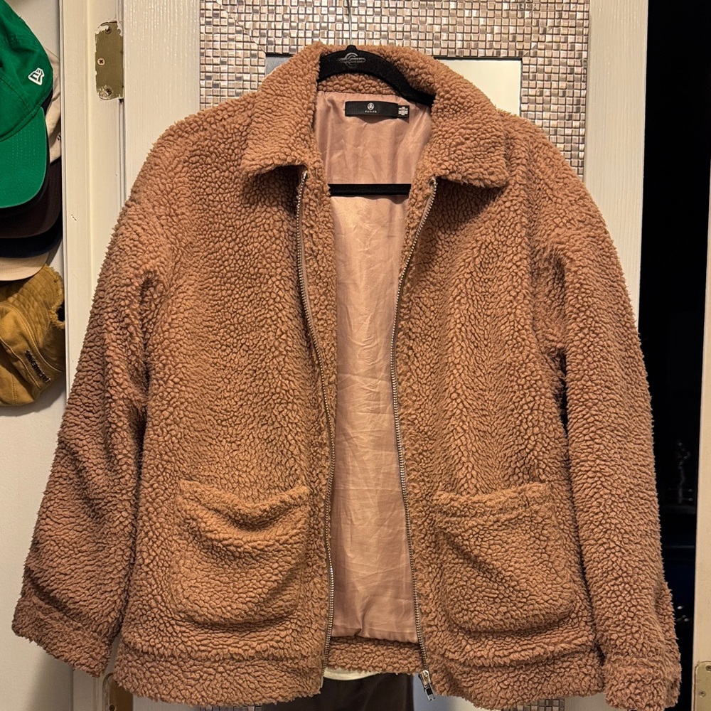 Cozy Tan Sherpa Jacket